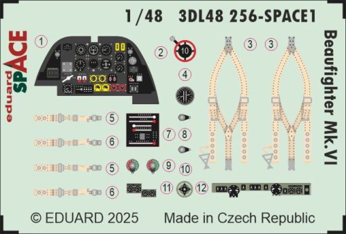 Przejdź do produktu Eduard 3DL48256 - 1:48 Beaufighter Mk.VI Space 3D Decals