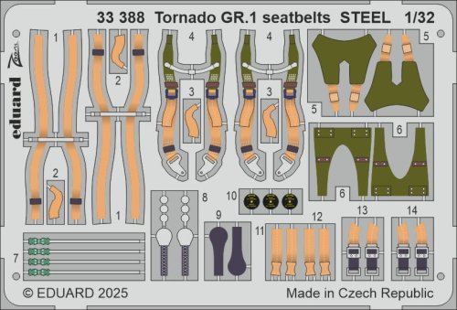 Przejdź do produktu Eduard 33388 - 1:32 Tornado GR.1 seatbelts - Steel