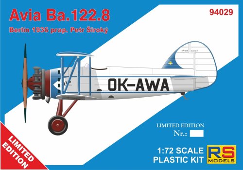 Przejdź do produktu RS Models 94029 - 1:72 Avia Ba. 122.8 Berlin 1936 Petr Široký