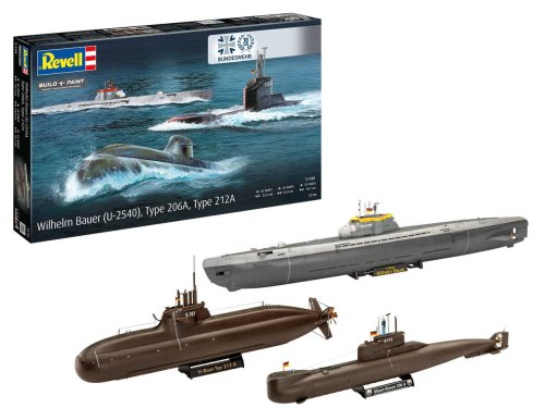 Przejdź do produktu Revell 05186 - 1:144 70 Years Bundeswehr - Wilhelm Bauer, Type 206A, 212A