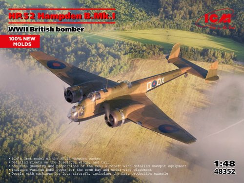 Przejdź do produktu ICM 48352 - 1:48 HP.52 Hampden B.Mk.I WWII British Bomber