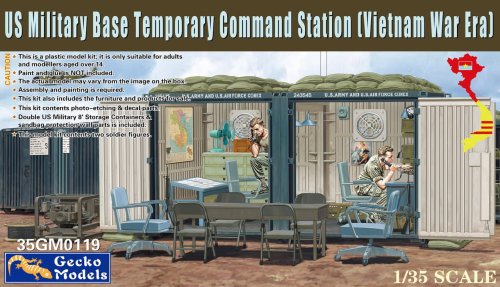 Przejdź do produktu Gecko Models 35GM0119 - 1:35 US Military Base Temporary Command Station Vietnam War Era