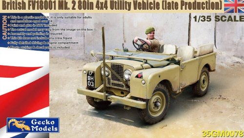 Przejdź do produktu Gecko Models 35GM0078 - 1:35 British FV18001 Mk. 2 80in 4x4 Utility Vehicle Late Production