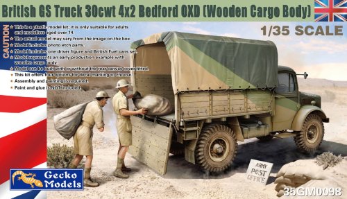Przejdź do produktu Gecko Models 35GM0098 - 1:35 British GS Truck 30cwt 4x2 Bedford OXD wooden cargo body
