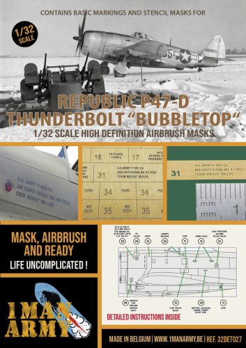Przejdź do produktu 1 Man Army 32DET027 - 1:32 Republic P47-D Thunderbolt Bubbletop