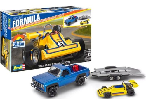 Przejdź do produktu Revell-Monogram 4581 - 1:25 1978 Chevy Off-Road 4x4 w/ Malibu Grand Prix Virage & Trailer
