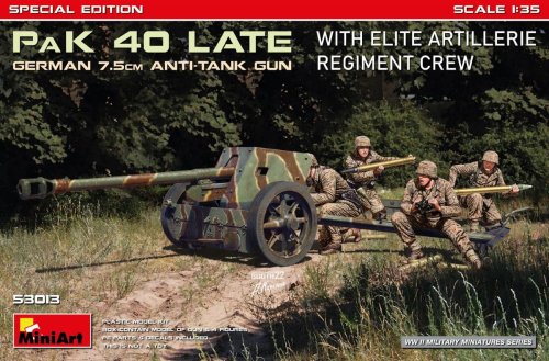 Przejdź do produktu Miniart 53013 - 1:35 German 7,5cm PaK 40 Late w/ Elite Artillerie Regiment Crew