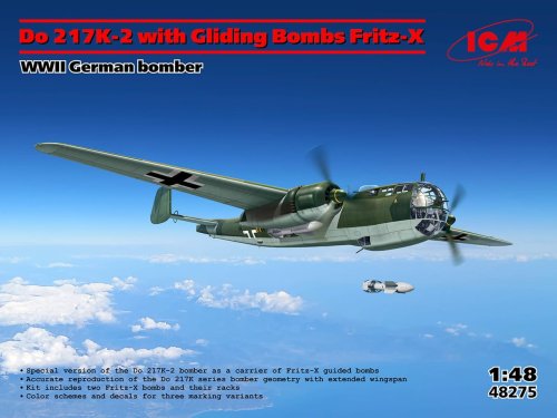 Przejdź do produktu ICM 48275 - 1:48 Do 217K-2 with Gliding Bombs Fritz-X WWII German Bomber