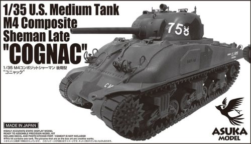 Przejdź do produktu Asuka 35052 - 1:35 U.S. Medium Tank M4 Composite Sherman Late Cognac