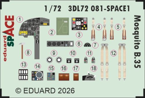Przejdź do produktu Eduard 3DL72081 - 1:72 Mosquito B.35 Space 3D Decals