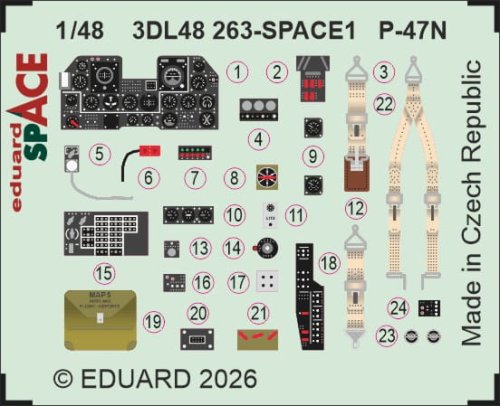 Przejdź do produktu Eduard 3DL48263 - 1:48 P-47N Space 3D Decals