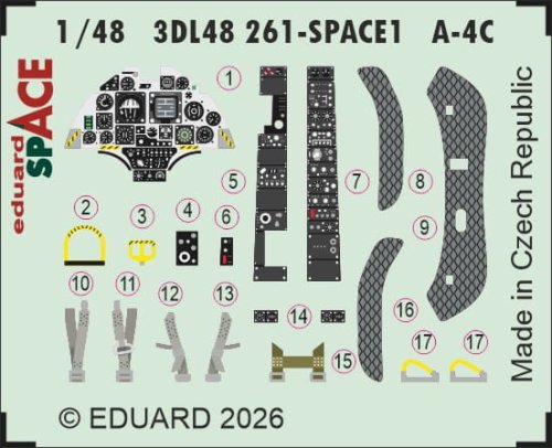 Przejdź do produktu Eduard 3DL48261 - 1:48 A-4C Space 3D Decals