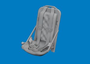 Eduard 672448 - 1:72 P-51D seat w/ integral seat belts Print 3D