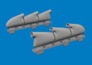 Eduard 672441 - 1:72 Spitfire Mk.V three-stacks exhaust rounded Print 3D