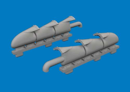 Przejdź do produktu Eduard 672440 - 1:72 Spitfire Mk.V three-stacks exhaust fishtail Print 3D