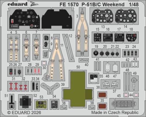 Przejdź do produktu Eduard FE1570 - 1:48 P-51B/C Weekend