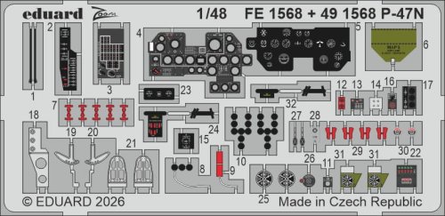 Przejdź do produktu Eduard FE1568 - 1:48 P-47N