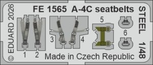 Eduard FE1565 - 1:48 A-4C seatbelts - Steel