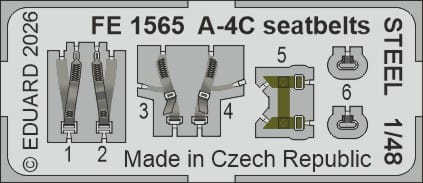 Przejdź do produktu Eduard FE1565 - 1:48 A-4C seatbelts - Steel
