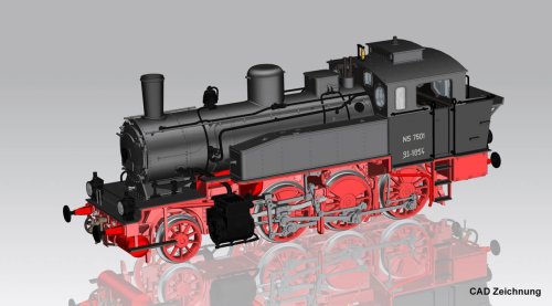 Przejdź do produktu Przedsprzedaż Piko 50746 H0 - Lokomotywa parowa Rh 75 ex BR 91, NS, ep.III