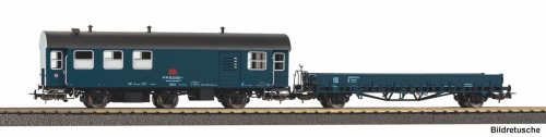 Przejdź do produktu Przedsprzedaż Piko 28334 H0 - Zestaw 2 wagonów, warsztatowy i platforma typu Ks, DB, ep.IV