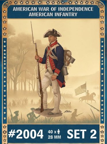 Przejdź do produktu Hat 2004 - 28 mm - American War of Independence American Infantry Set 2
