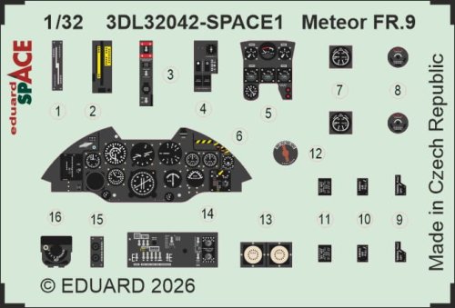 Przejdź do produktu Eduard 3DL32042 - 1:32 Meteor FR.9 Space 3D Decals