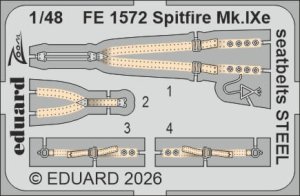 Eduard FE1572 - 1:48 Spitfire Mk.IXe seatbelts - Steel