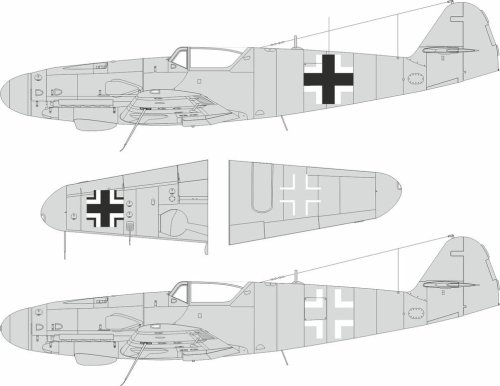 Przejdź do produktu Eduard LX011 - 1:24 Bf 109G-5/6 national insignia