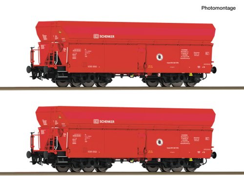 Przejdź do produktu Przedsprzedaż Roco 6600326 H0 - Zestaw 2 wagonów towarowych samowyładowczych typu Fal, DB Schenker, ep.VI