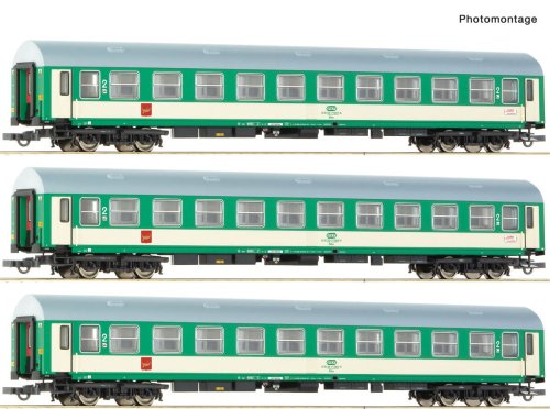Przejdź do produktu Przedsprzedaż Roco 6200229 H0 - Zestaw 3 wagonów osobowych typu Y/B70, Telimena, PKP, ep.V