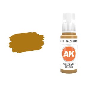 AK Interactive 11117 - Farba akrylowa Golden Brown 17ml