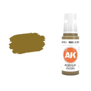 AK Interactive 11124 - Farba akrylowa Middle Stone 17ml