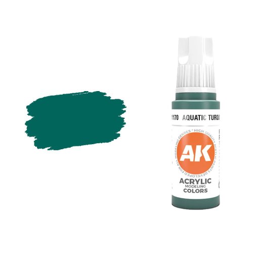 Przejdź do produktu AK Interactive 11170 - Farba akrylowa Aquatic Turquoise 17ml