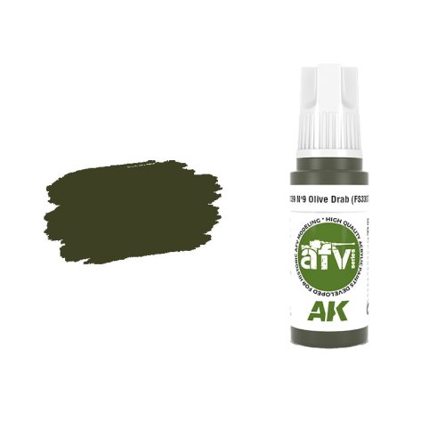 Przejdź do produktu AK Interactive 11339 - Farba akrylowa Nº9 Olive Drab FS33070 17ml