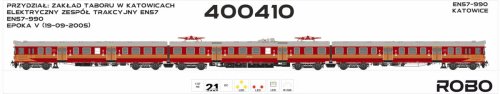 Przejdź do produktu Robo 400410 H0 - Elektryczny zespół trakcyjny EN57-990 Zakład Taboru w Katowicach, ep.V