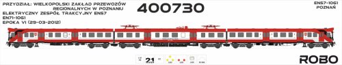 Przejdź do produktu Przedsprzedaż Robo 400730 H0 - Elektryczny zespół trakcyjny EN57-1061 Wielkopolska, ep.VI
