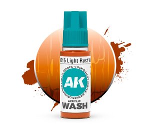 AK Interactive 19316 - Wash akrylowy Light Rust 18 ml