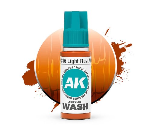 Przejdź do produktu AK Interactive 19316 - Wash akrylowy Light Rust 18 ml