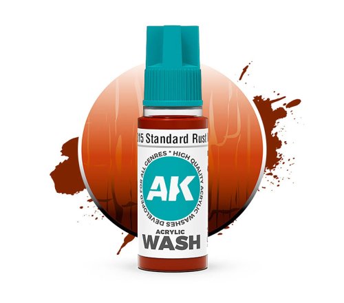 Przejdź do produktu AK Interactive 19315 - Wash akrylowy Standard Rust 18 ml