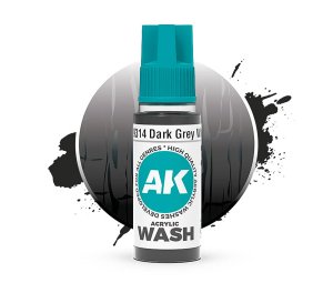 AK Interactive 19314 - Wash akrylowy Dark Grey 18 ml