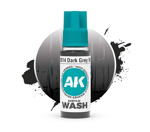Przejdź do produktu AK Interactive 19314 - Wash akrylowy Dark Grey 18 ml