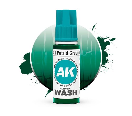 Przejdź do produktu AK Interactive 19311 - Wash akrylowy Putrid Green 18 ml