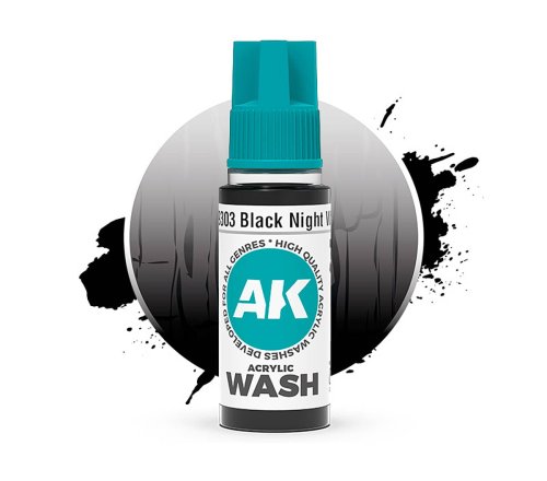 Przejdź do produktu AK Interactive 19303 - Wash akrylowy Black Night 18 ml