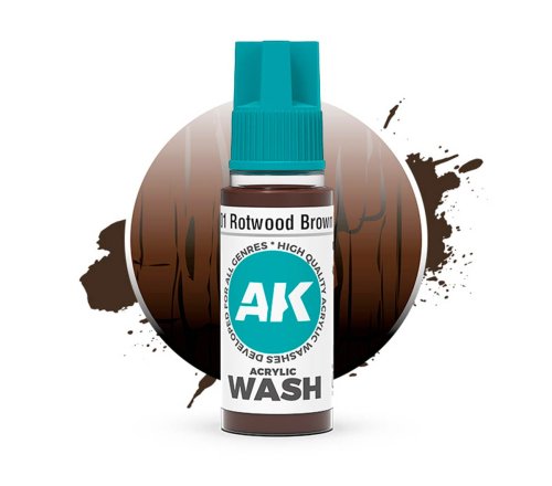 Przejdź do produktu AK Interactive 19301 - Wash akrylowy Rotwood Brown 18 ml