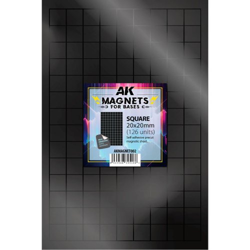 Przejdź do produktu AK Interactive MAGNET002 - Magnesy do podstawek kwadratowe 20 X 20 mm - 126 szt