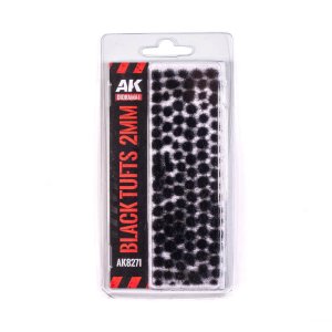 AK Interactive 8271 - Kępki trawy czarne 2 mm Fantasy Tufts