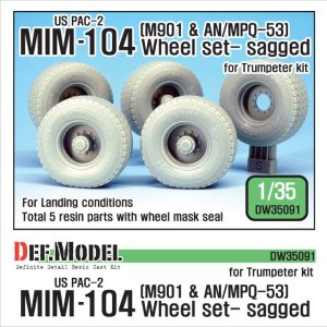 DEF MODEL DW35091 - 1:35 US MIM-104 M901 & AN/MPQ-53 Wheel set - Sagged