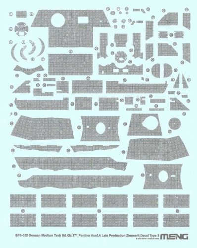 Przejdź do produktu MENG MODEL SPS052 - 1:35 Sd.Kfz.171 Panther Ausf.A Late Production Zimmerit Decal Type 3