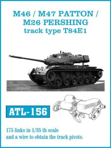 Friulmodel ATL-156 - 1:35 Metalowe gąsienice M46 / M47 Patton / M26 Pershing type T84E1